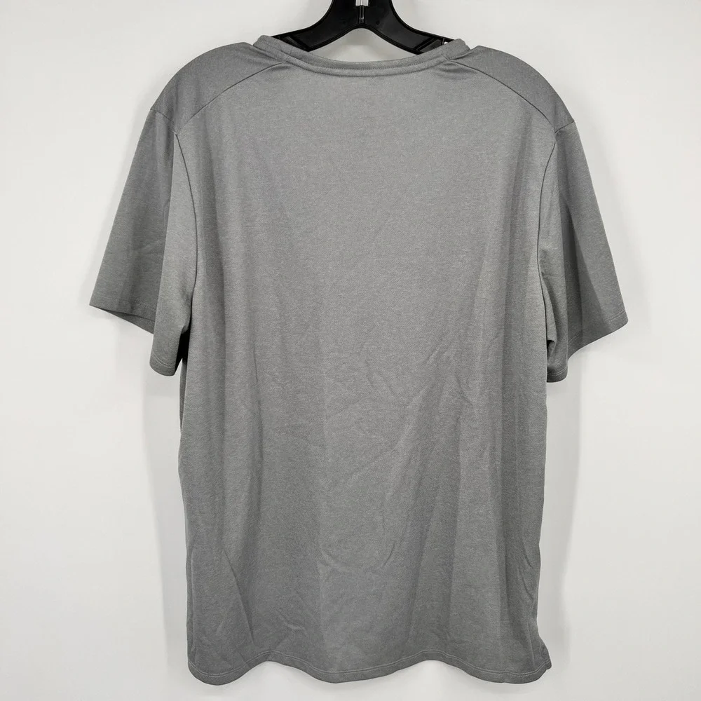 Nike Running Dri-FIT Shirt Mens Large Grey Short Sleeve Training Tee DV